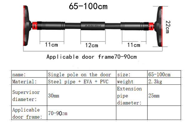 Large Door Horizontal Pull Up Bar